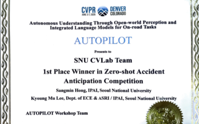 Sangmin Hong won the 1st place in Zero-Shot Accident Anticipation Challenge at CVPR 2026 AUTOPILOT Workshop